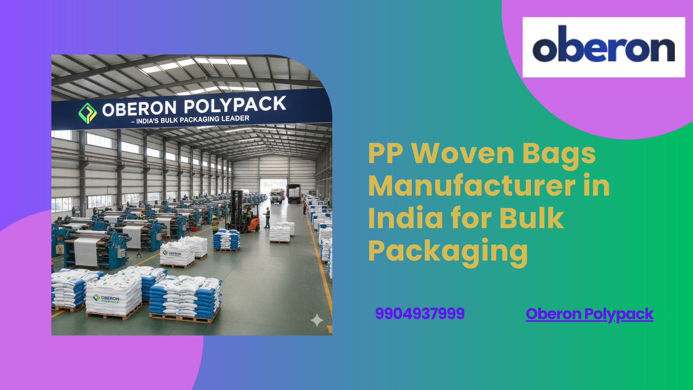 PP Woven Bags Manufacturer in India for Bulk Packaging